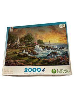 Seaside Haven 2000 Piece Jigsaw Puzzle Thomas Kinkade Ceaco Made In USA